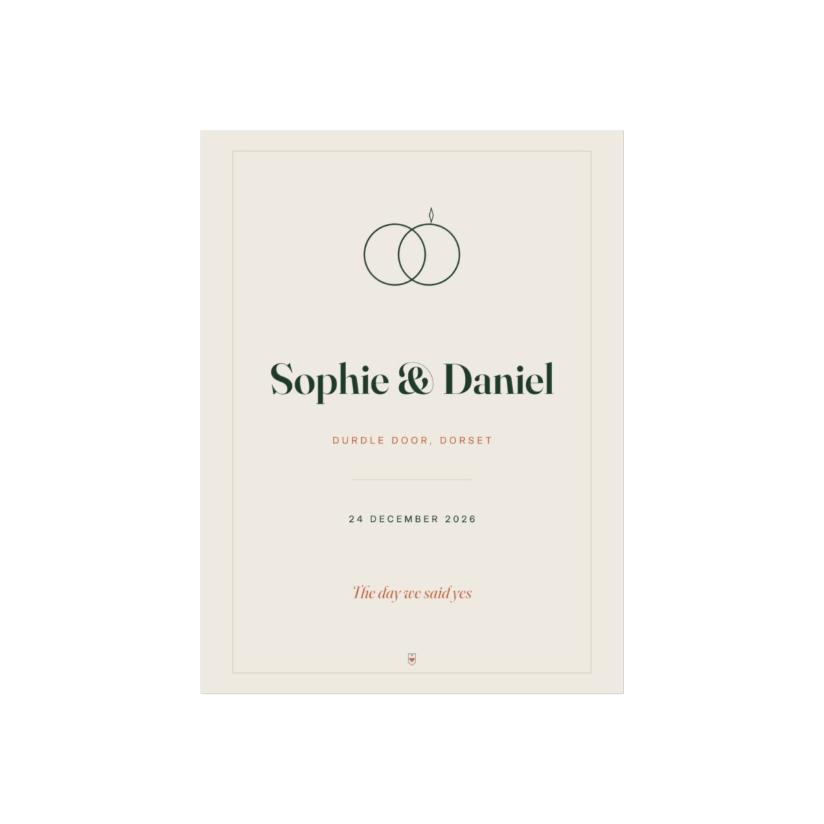 Personalised engagement gifts: the place, the date and the name to come
