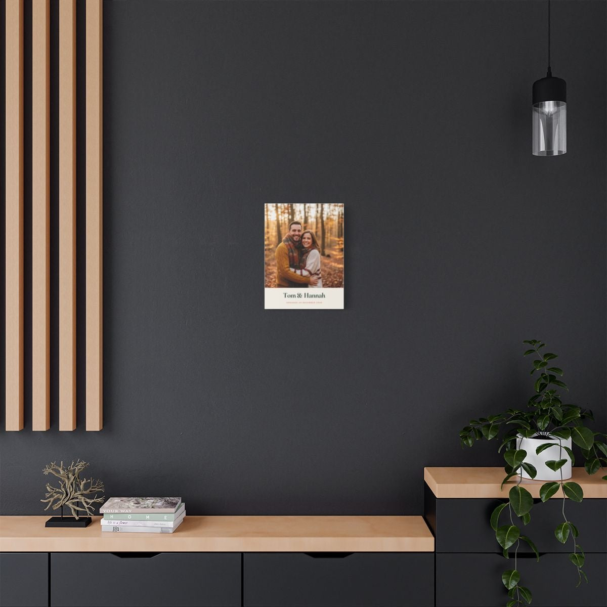 Personalised Engagement Photo Canvas with Names and Date, Kept by You, personalised and printed in the UK (view 4)