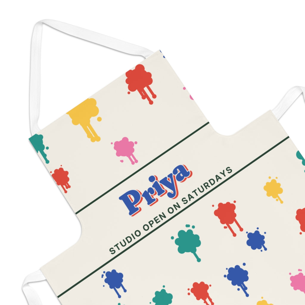 Personalised Art and Craft Apron with Name, Kept by You, personalised and printed in the UK (view 2)