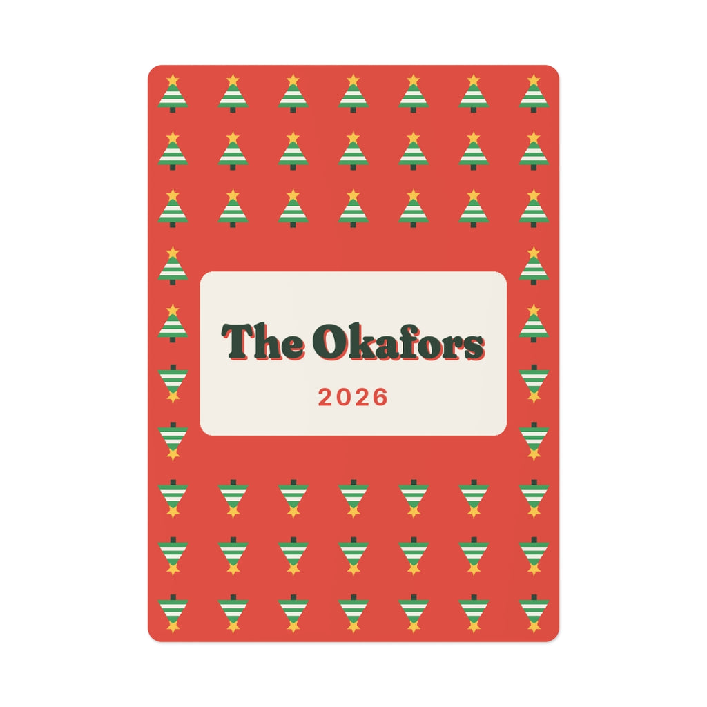 Personalised Christmas Playing Cards with Family Name, Kept by You, personalised and printed in the UK