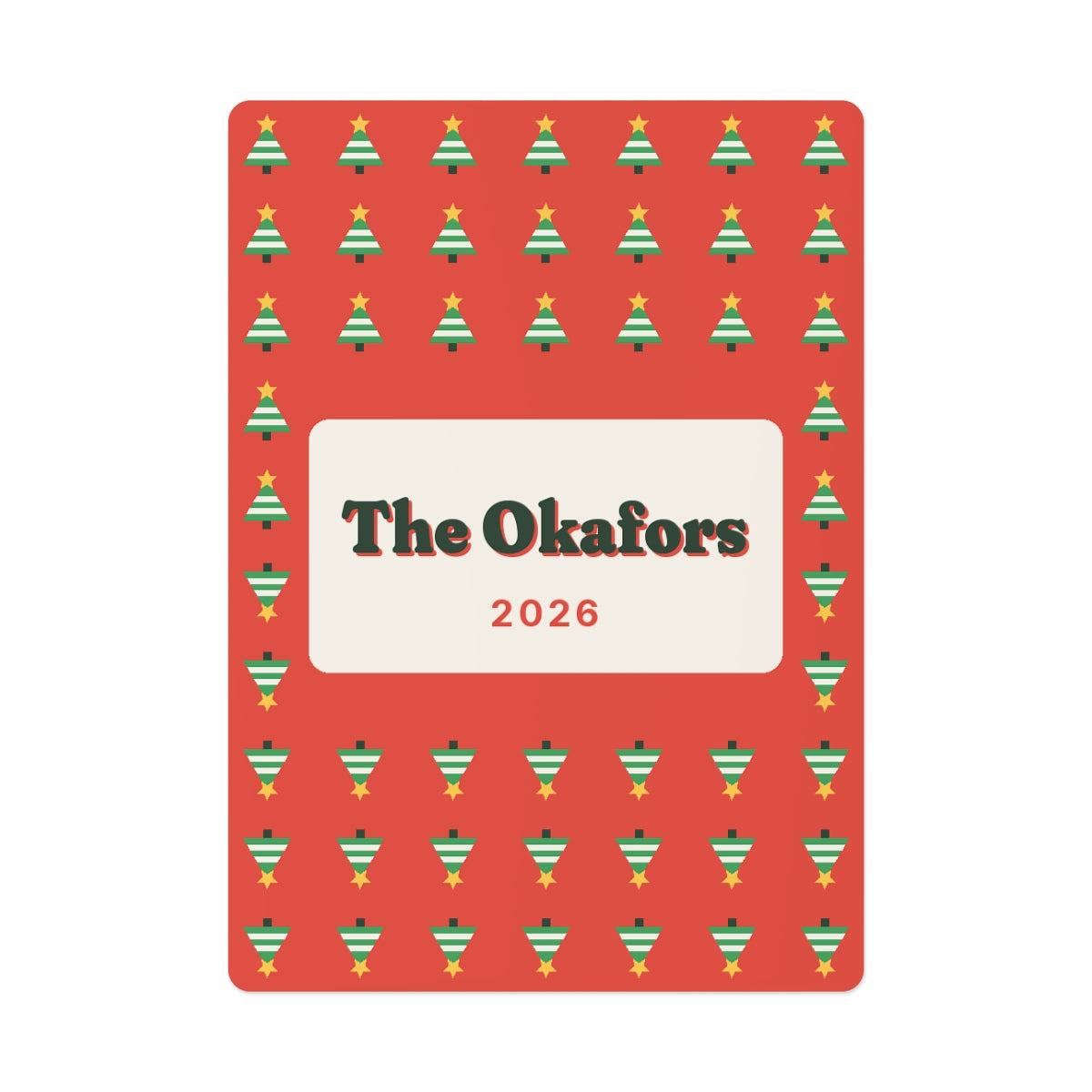 Personalised Christmas Playing Cards with Family Name, Kept by You, personalised and printed in the UK