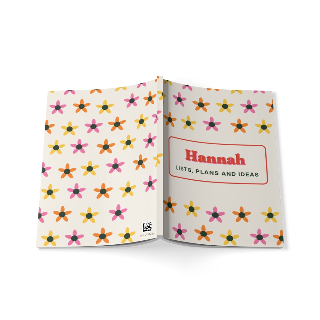 Personalised Daisy Notebook with Name, Kept by You, personalised and printed in the UK (view 4)