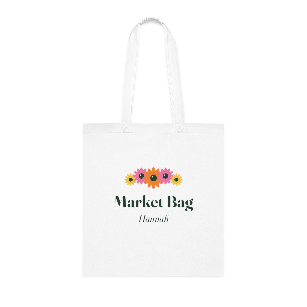 Personalised Daisy Tote Bag with Name, Kept by You, personalised and printed in the UK