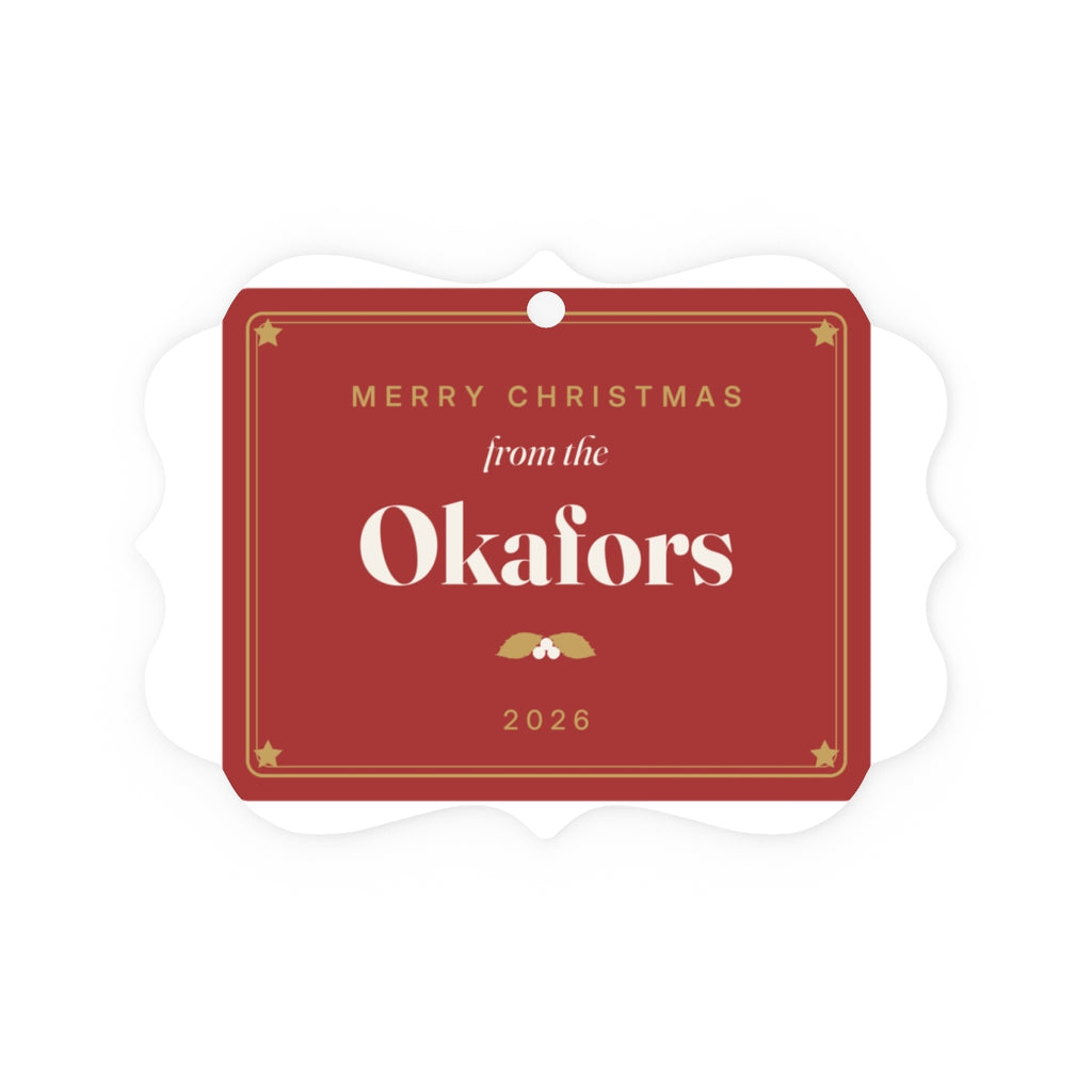 Personalised Family Aluminium Plaque Christmas Ornament, Kept by You, personalised and printed in the UK (view 2)
