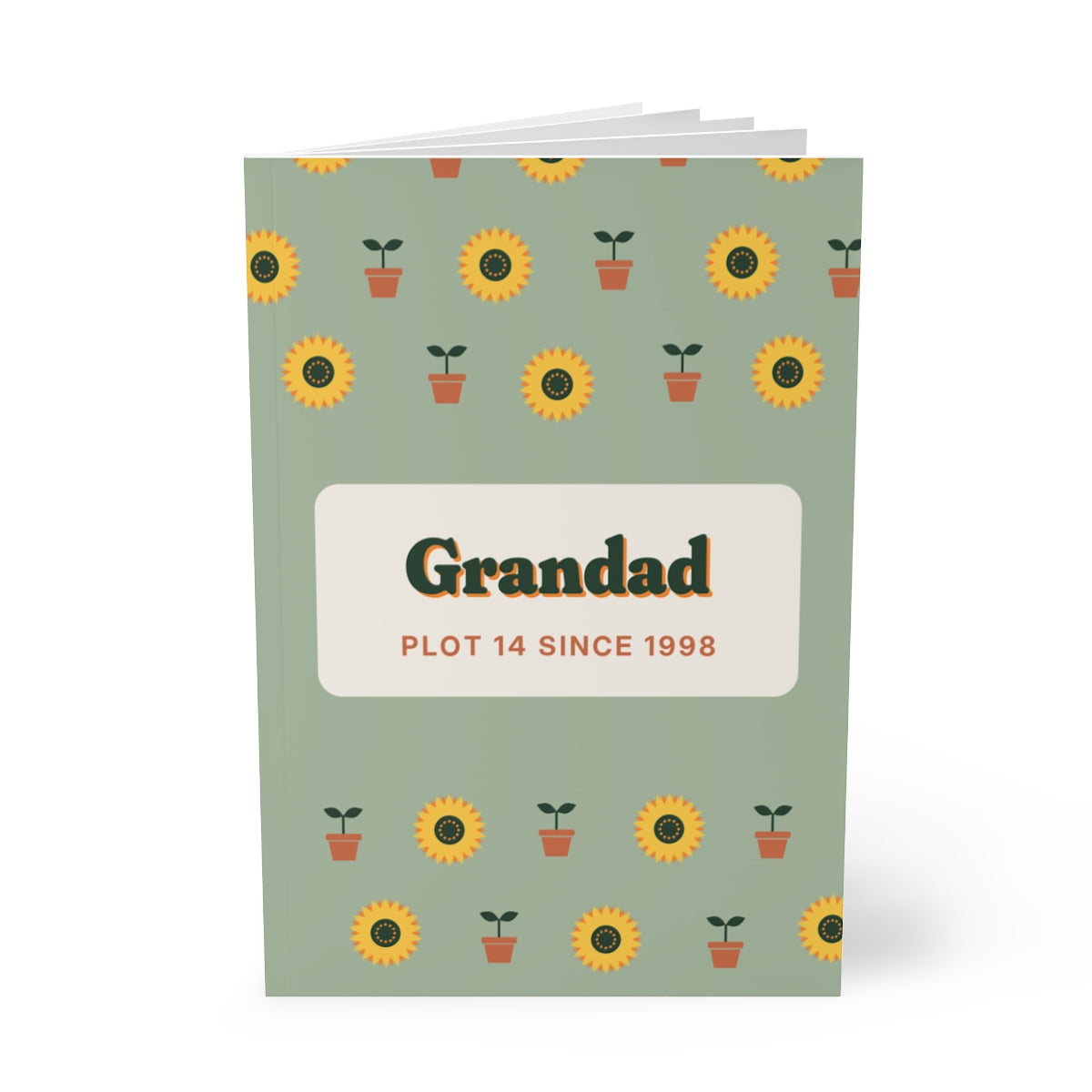 Personalised Garden Notebook with Name, Kept by You, personalised and printed in the UK (view 3)