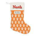 Personalised Gingerbread Christmas Stocking with Name, Kept by You, personalised and printed in the UK