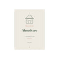 Personalised Home print mock-up with a line-drawn house, 'Home is where the Ahmeds are', '17 Orchard Close' and 'Sheffield'