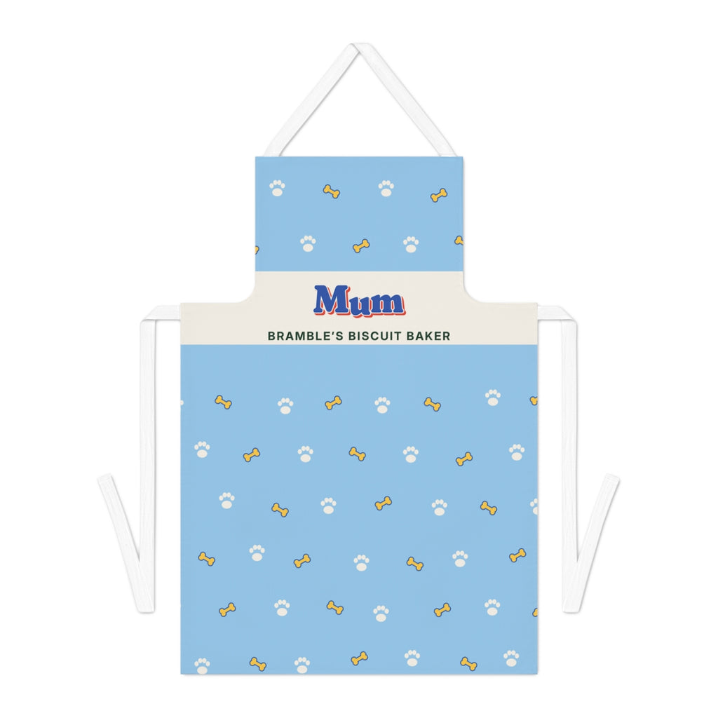 Personalised Paw Print Apron with Name, Kept by You, personalised and printed in the UK