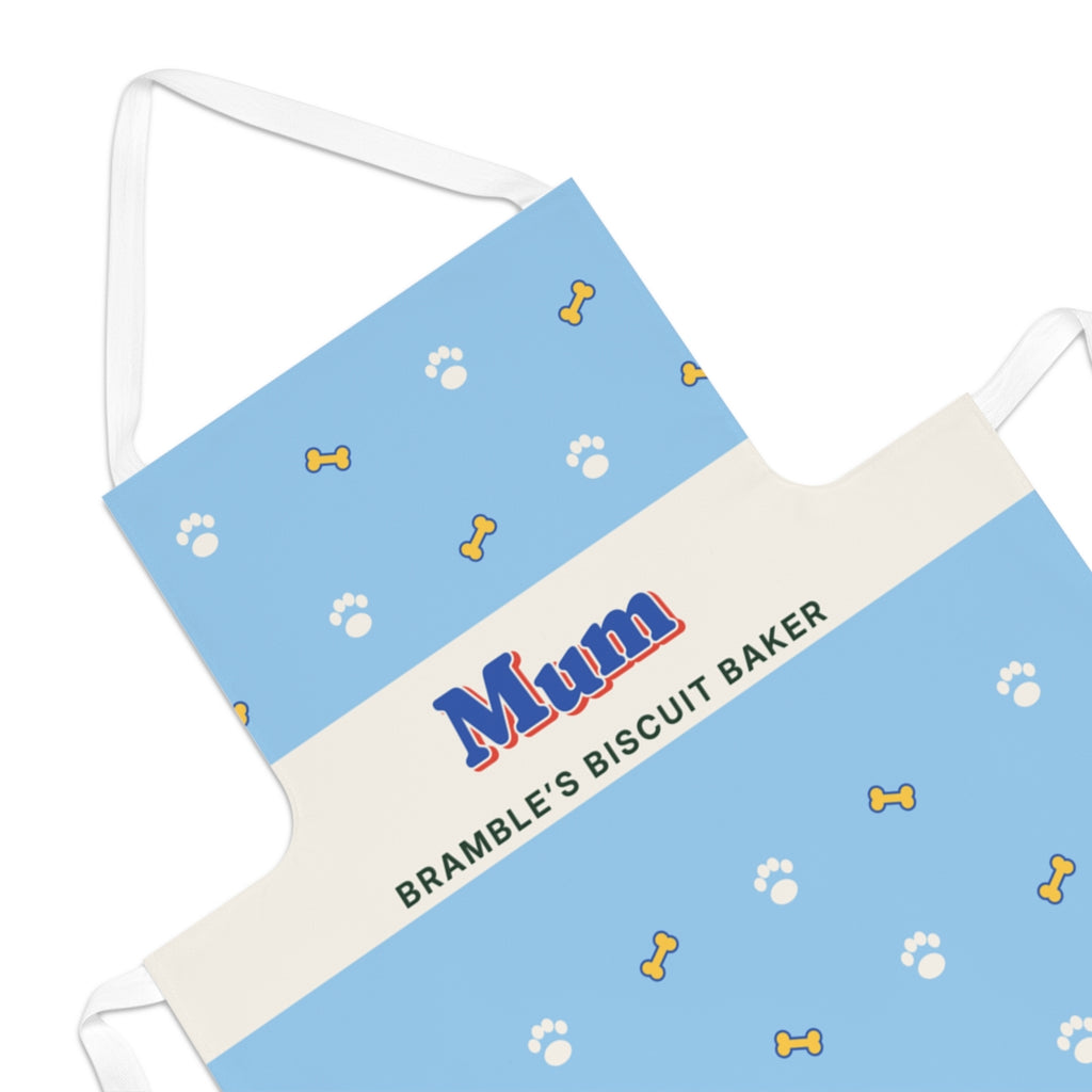 Personalised Paw Print Apron with Name, Kept by You, personalised and printed in the UK (view 2)