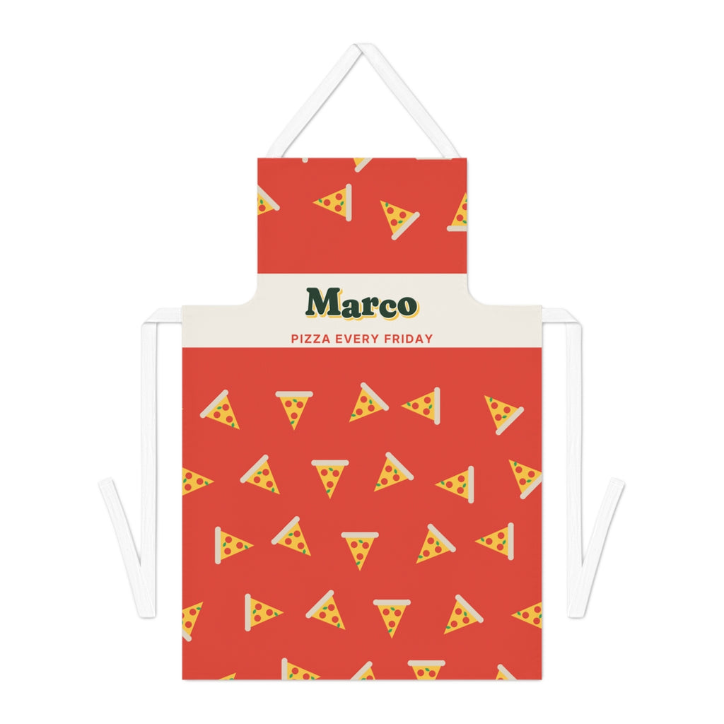 Personalised Pizza Apron with Name, Kept by You, personalised and printed in the UK
