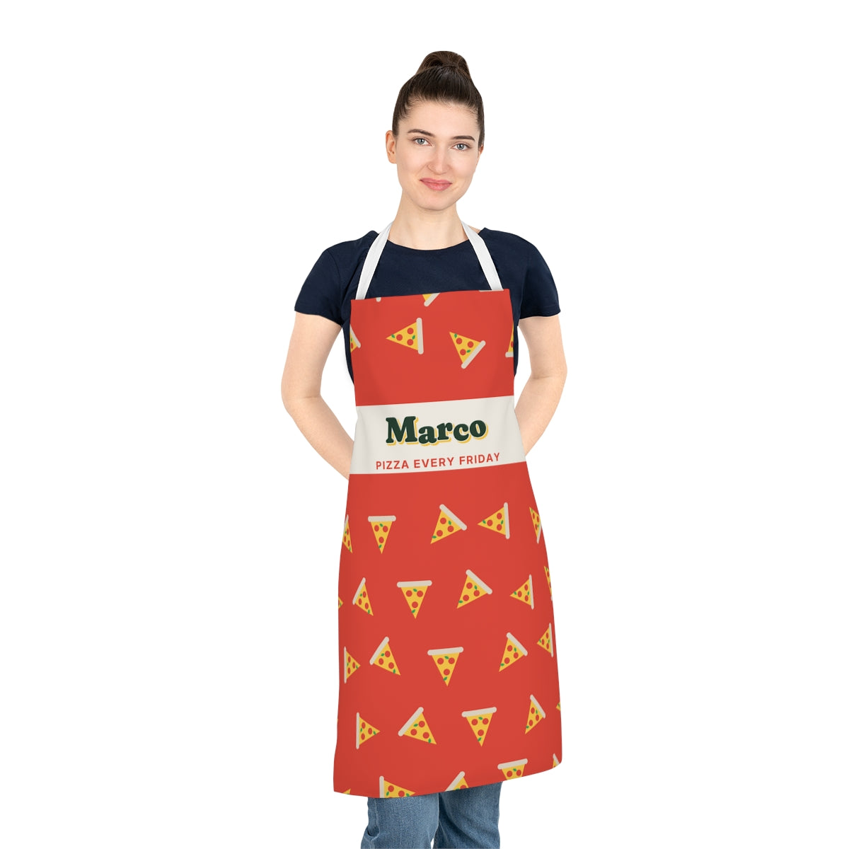 Personalised Pizza Apron with Name, Kept by You, personalised and printed in the UK (view 3)