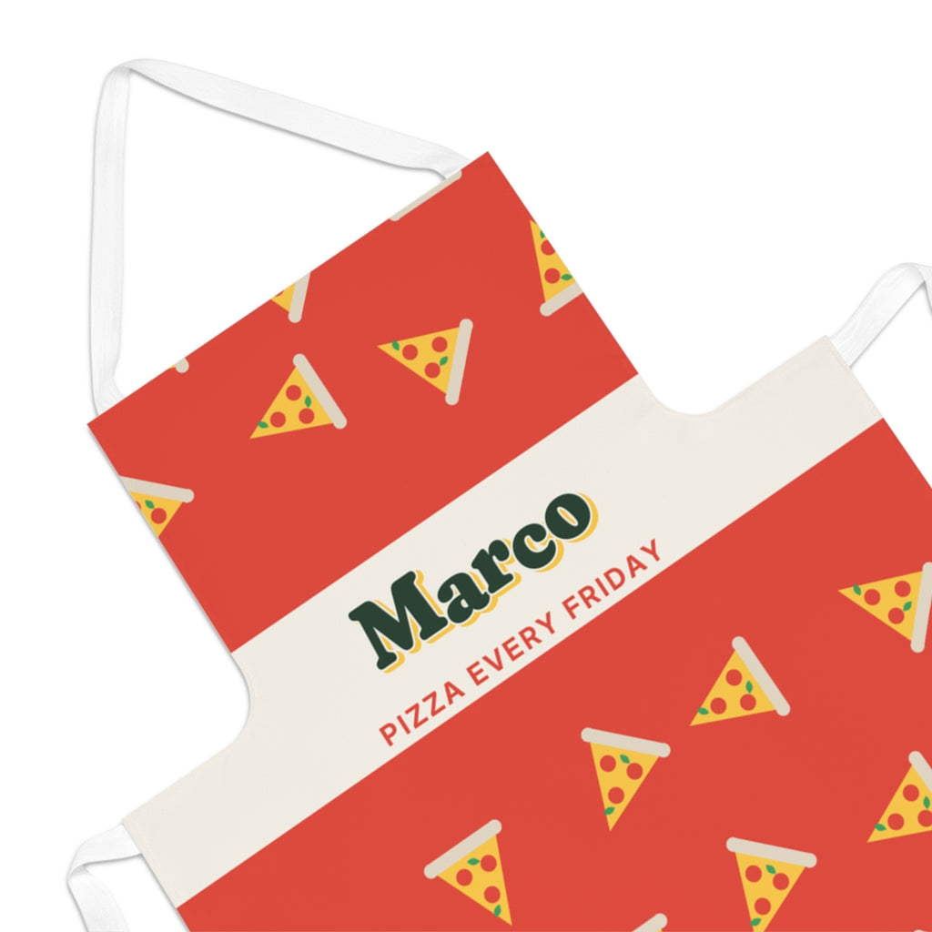 Personalised Pizza Apron with Name, Kept by You, personalised and printed in the UK (view 2)