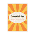 Personalised Playing Cards with Name, Retro Sunburst, Kept by You, personalised and printed in the UK
