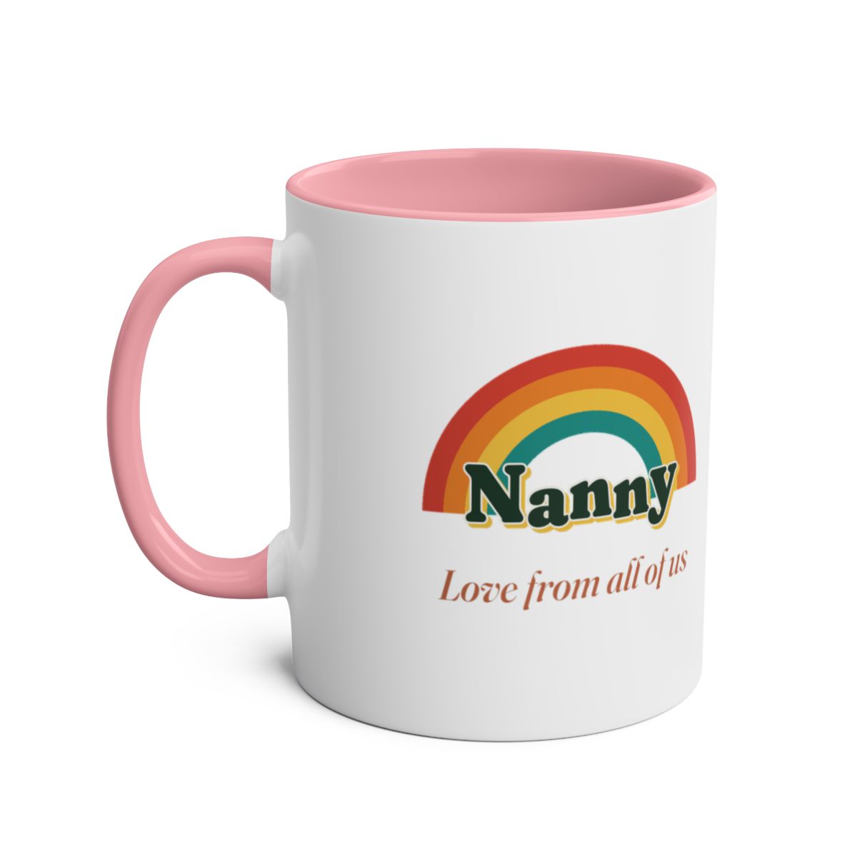 Personalised Rainbow Grandma Mug, Two-Tone, Kept by You, personalised and printed in the UK (view 7)