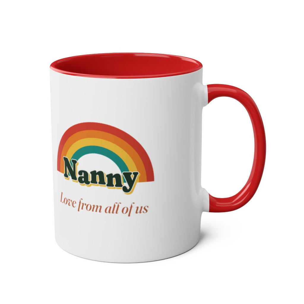 Personalised Rainbow Grandma Mug, Two-Tone, Kept by You, personalised and printed in the UK (view 8)