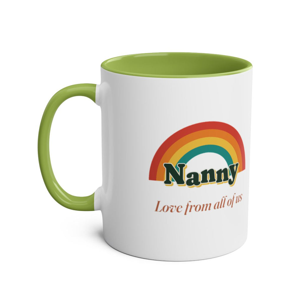 Personalised Rainbow Grandma Mug, Two-Tone, Kept by You, personalised and printed in the UK (view 4)