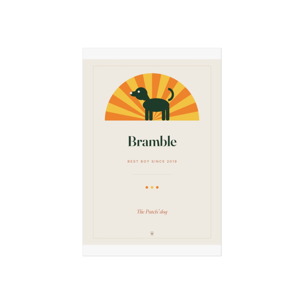 Personalised Retro Dog Name Print, Kept by You, personalised and printed in the UK (view 6)