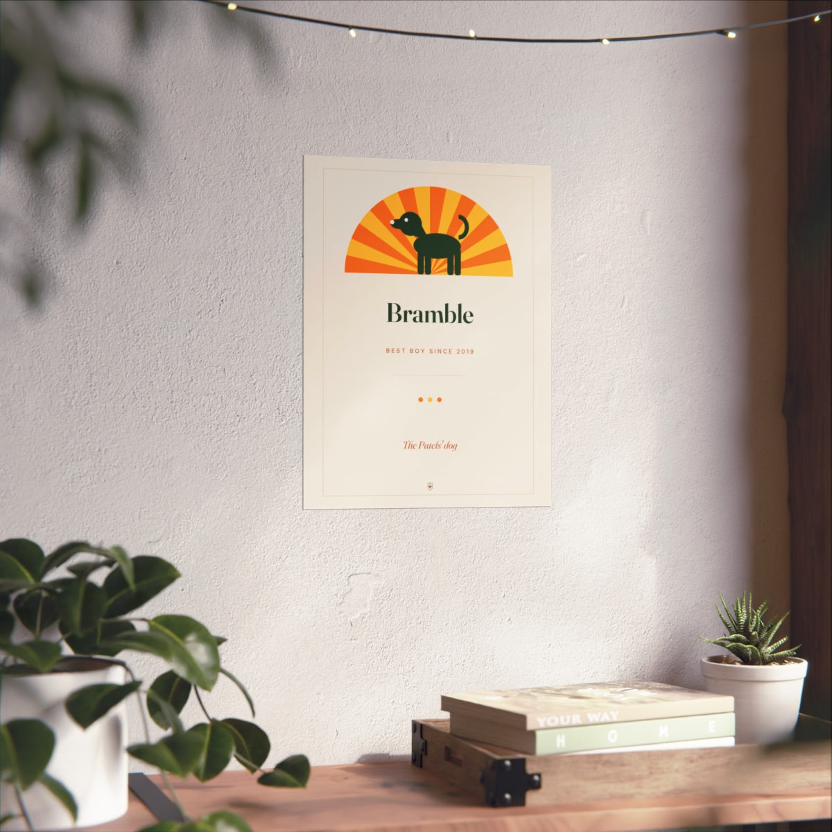 Personalised Retro Dog Name Print, Kept by You, personalised and printed in the UK (view 3)