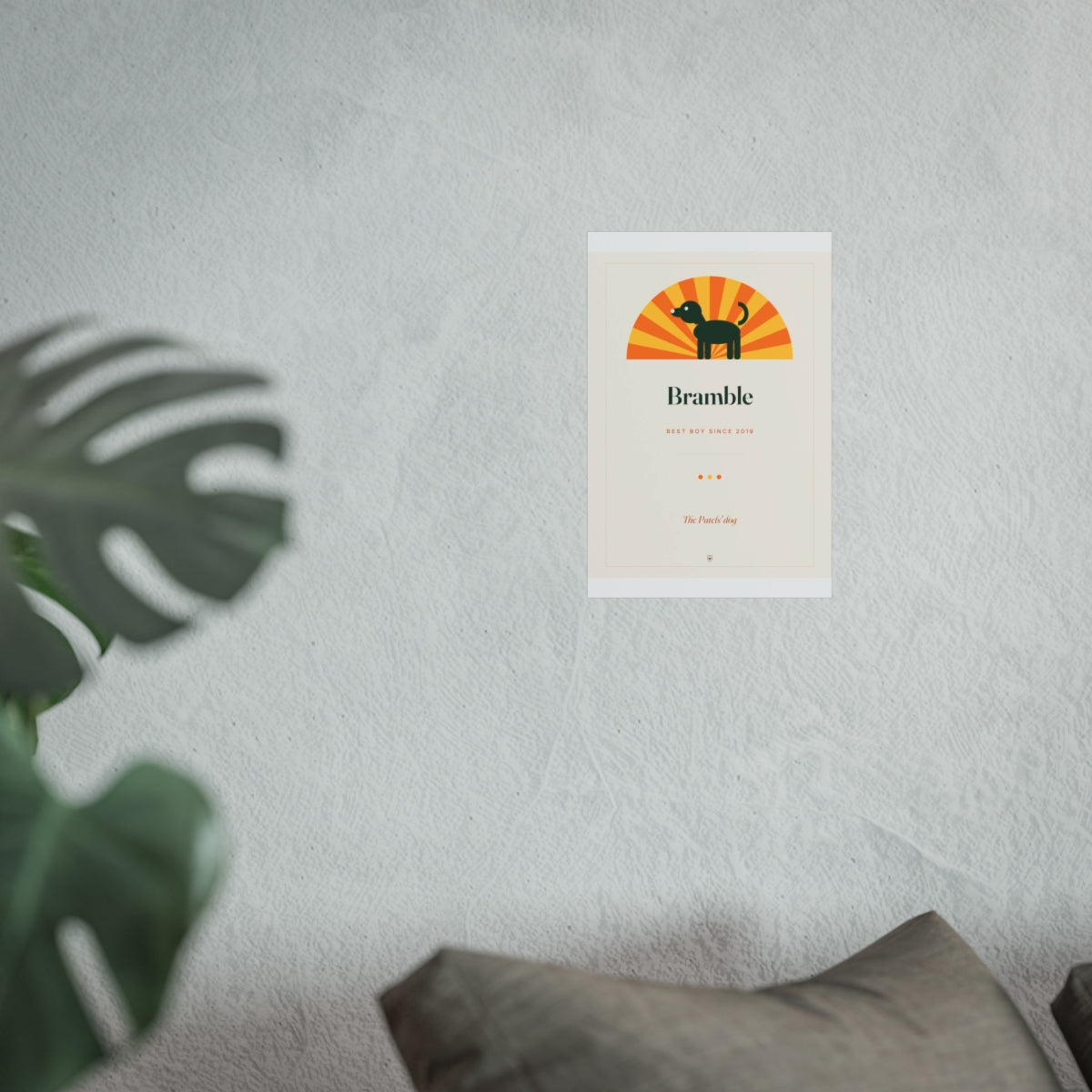 Personalised Retro Dog Name Print, Kept by You, personalised and printed in the UK (view 4)