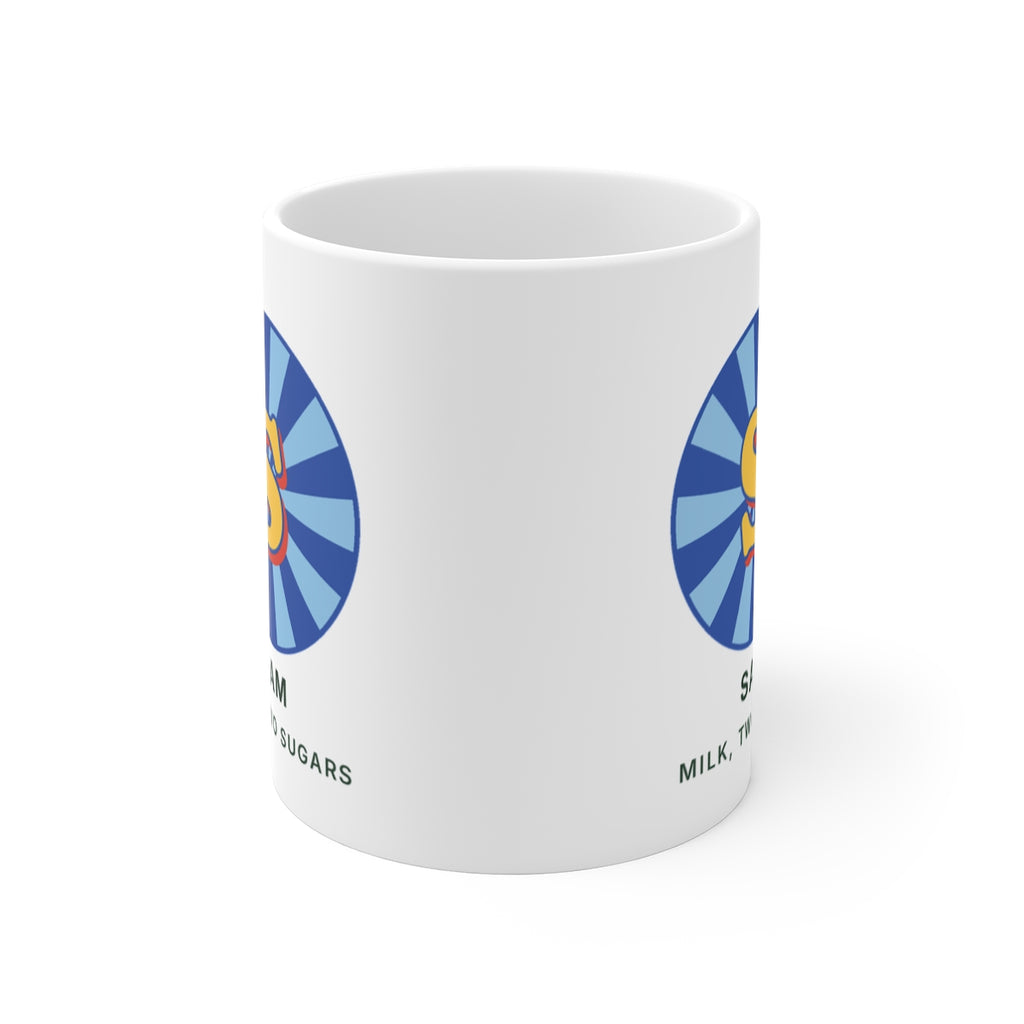 Personalised Retro Initial Mug with Name, Kept by You, personalised and printed in the UK (view 4)