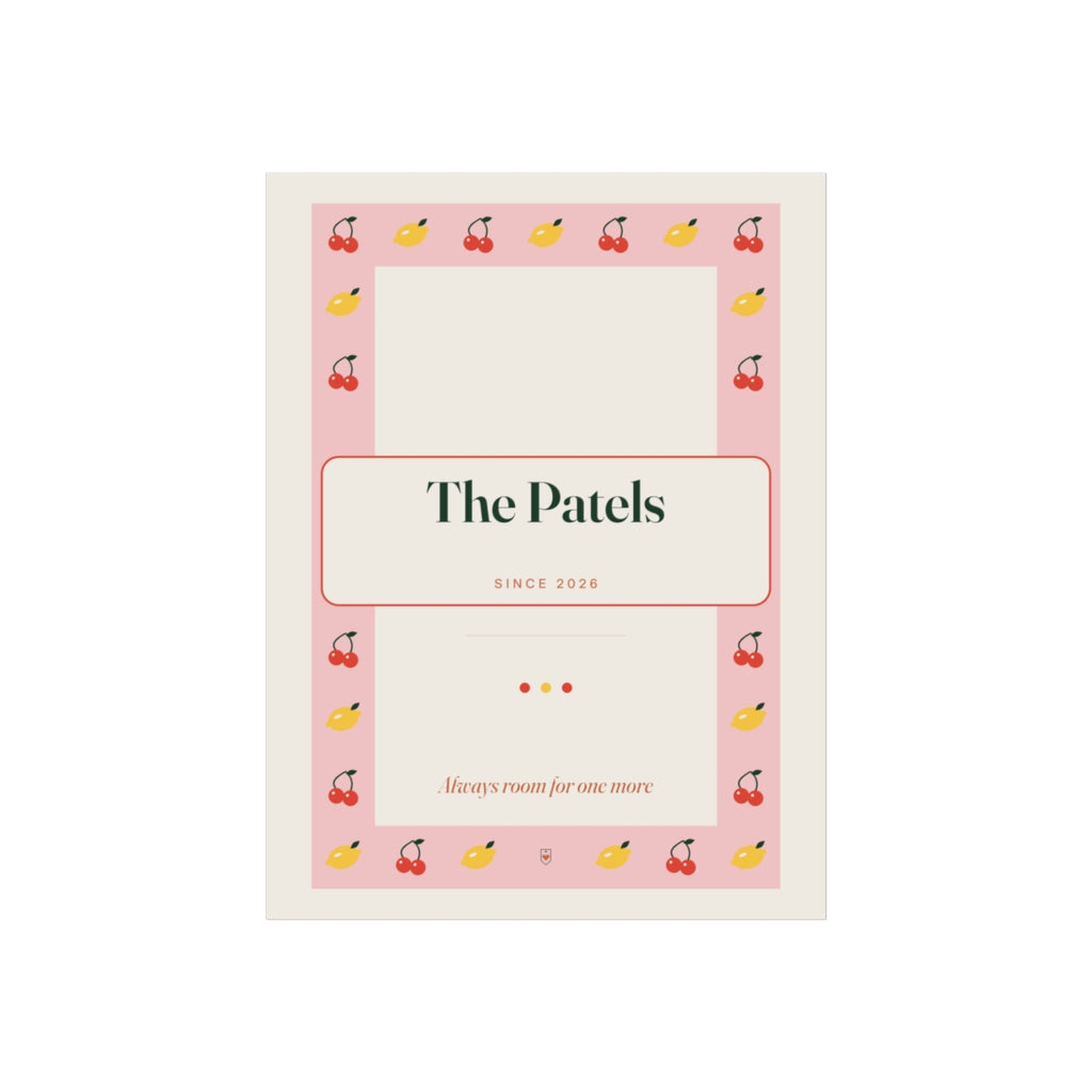Personalised Retro Kitchen Print with Family Name, Kept by You, personalised and printed in the UK