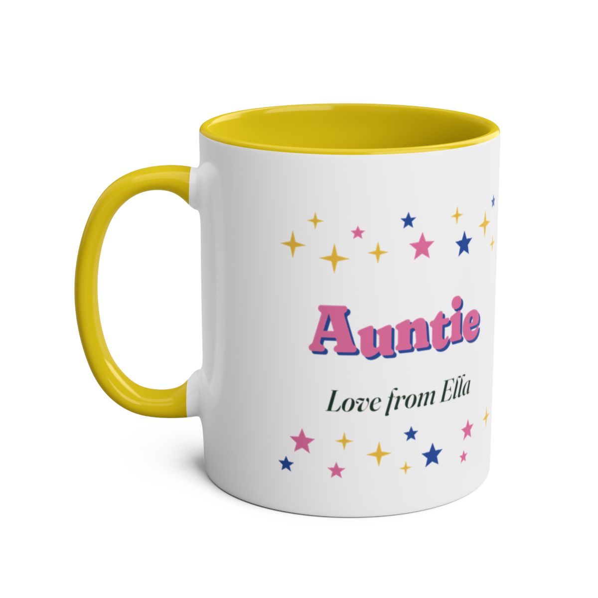 Personalised Retro Sparkle Mug with Any Word, Two-Tone, Kept by You, personalised and printed in the UK (view 3)