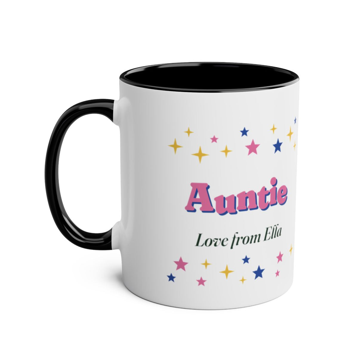 Personalised Retro Sparkle Mug with Any Word, Two-Tone, Kept by You, personalised and printed in the UK (view 2)