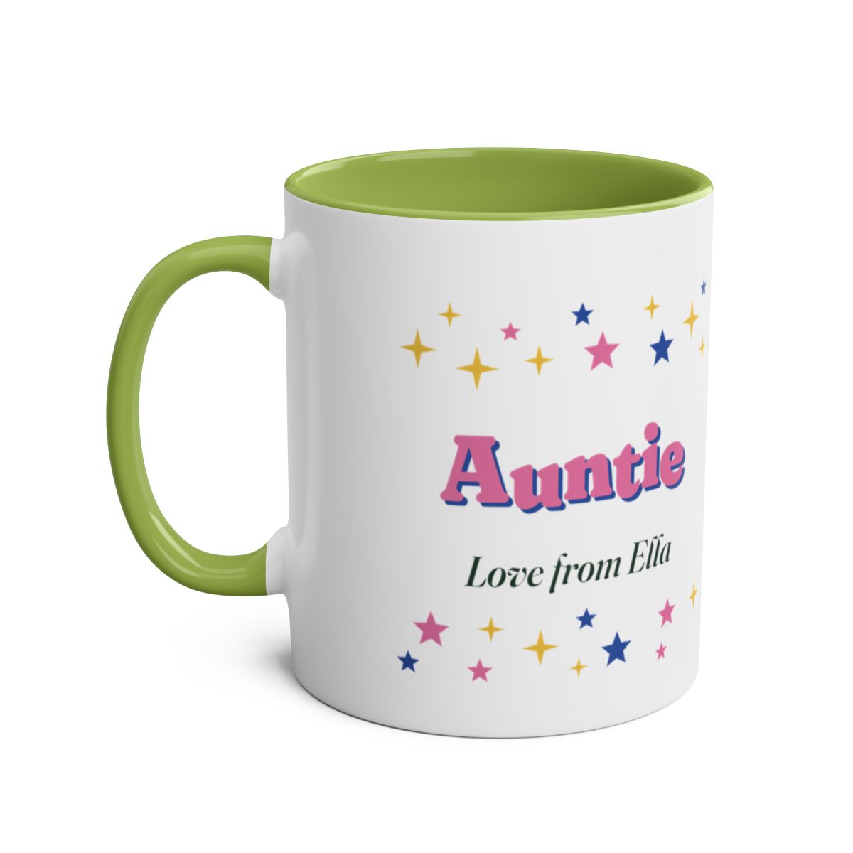 Personalised Retro Sparkle Mug with Any Word, Two-Tone, Kept by You, personalised and printed in the UK (view 4)