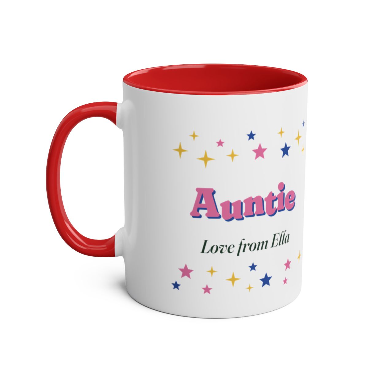 Personalised Retro Sparkle Mug with Any Word, Two-Tone, Kept by You, personalised and printed in the UK