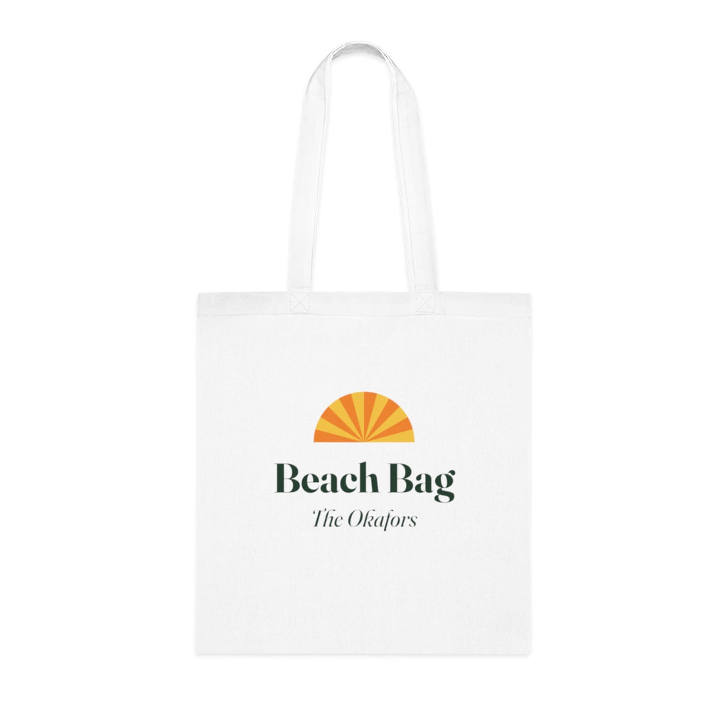 Personalised Retro Sunburst Beach Bag Tote with Name, Kept by You, personalised and printed in the UK