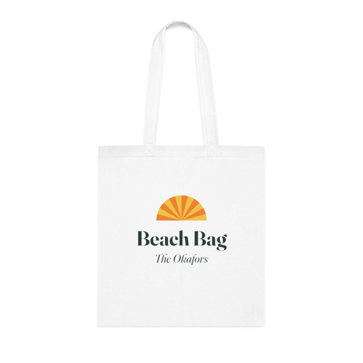 Personalised Retro Sunburst Beach Bag Tote with Name, Kept by You, personalised and printed in the UK