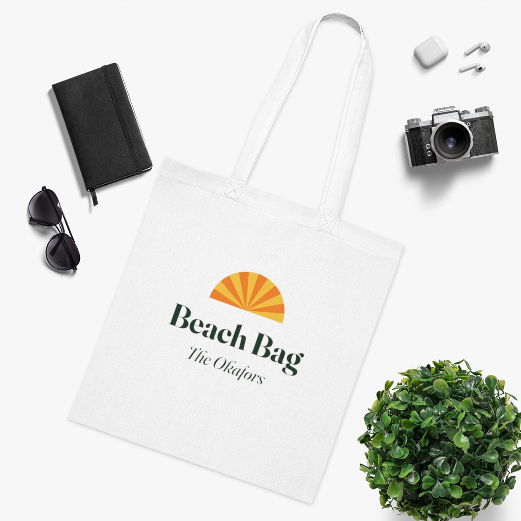 Personalised Retro Sunburst Beach Bag Tote with Name, Kept by You, personalised and printed in the UK (view 2)