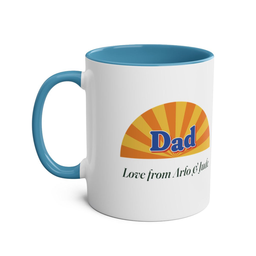 Personalised Retro Sunburst Dad Mug, Two-Tone, Kept by You, personalised and printed in the UK (view 5)