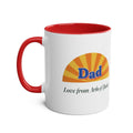 Personalised Retro Sunburst Dad Mug, Two-Tone, Kept by You, personalised and printed in the UK