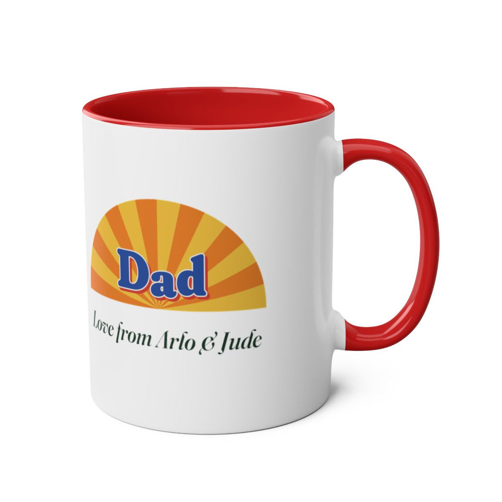 Personalised Retro Sunburst Dad Mug, Two-Tone, Kept by You, personalised and printed in the UK (view 8)