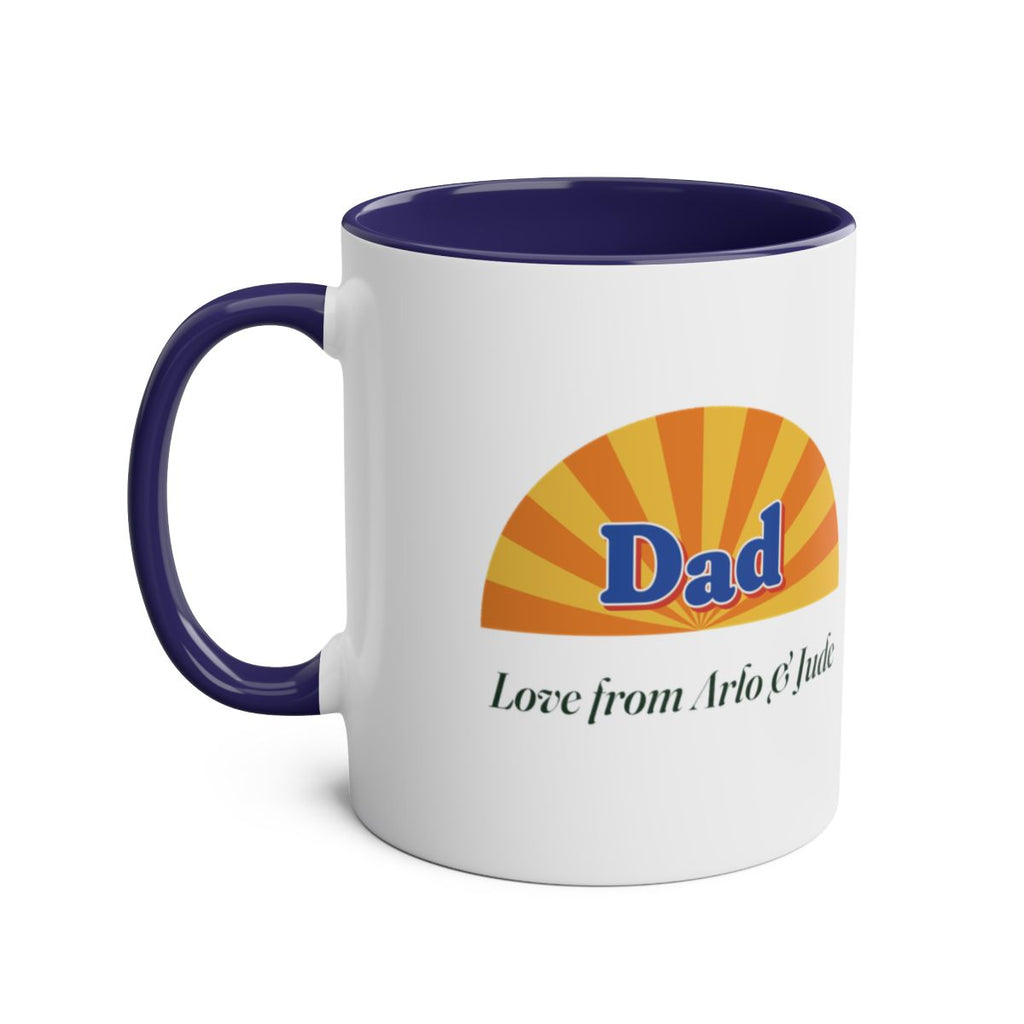 Personalised Retro Sunburst Dad Mug, Two-Tone, Kept by You, personalised and printed in the UK (view 6)