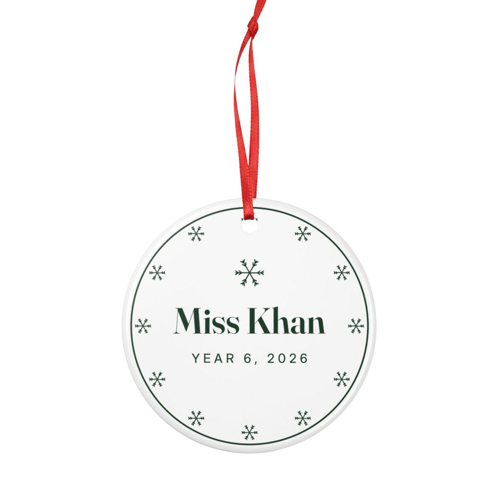 Personalised Teacher Christmas Ornament with Name, Kept by You, personalised and printed in the UK (view 4)
