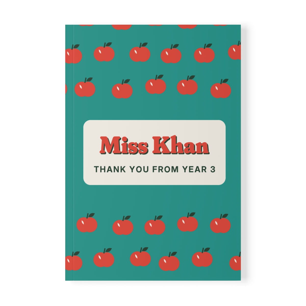 Personalised Teacher Notebook with Name, Kept by You, personalised and printed in the UK