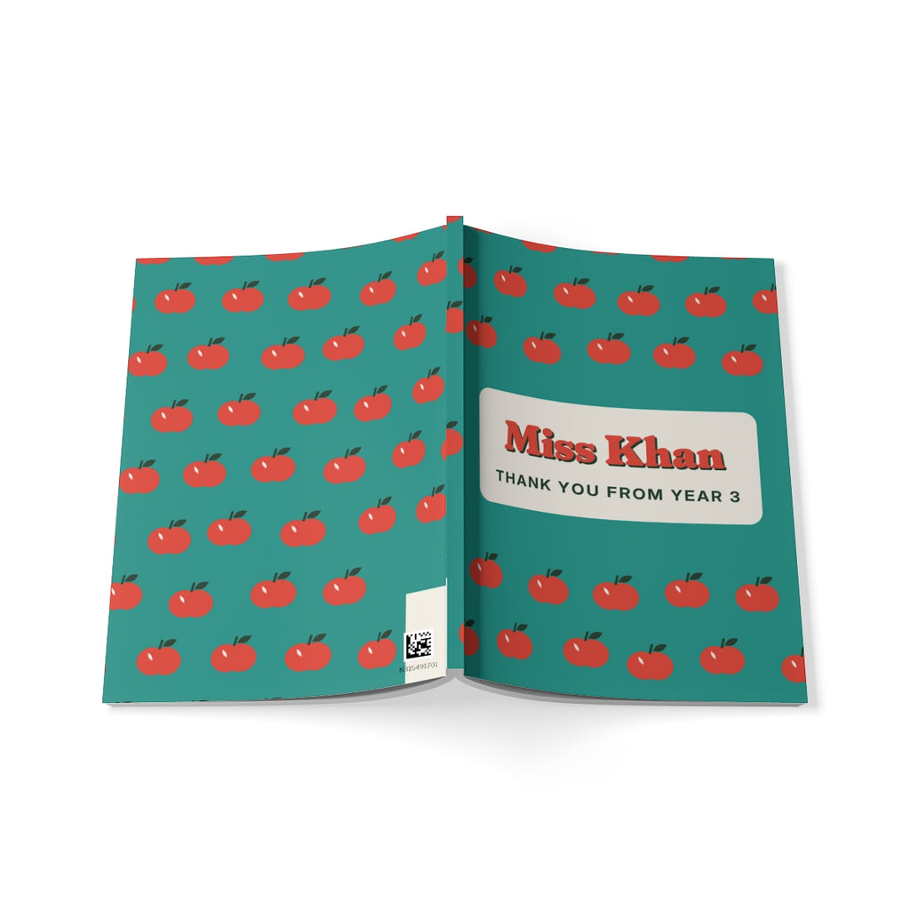 Personalised Teacher Notebook with Name, Kept by You, personalised and printed in the UK (view 4)
