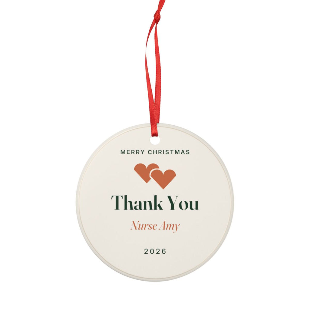Personalised Thank You Christmas Ornament with Name, Kept by You, personalised and printed in the UK (view 4)